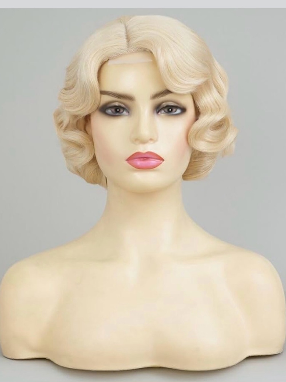 NWT Short Blonde Finger Wave Wig 1920s Vintage Flapper Cosplay Costume Party